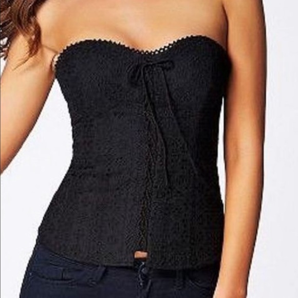 guess black corset top